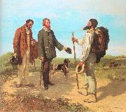 Courbet, Gustave The Meeting (Bonjour, Monsieur Courbet) oil painting on canvas